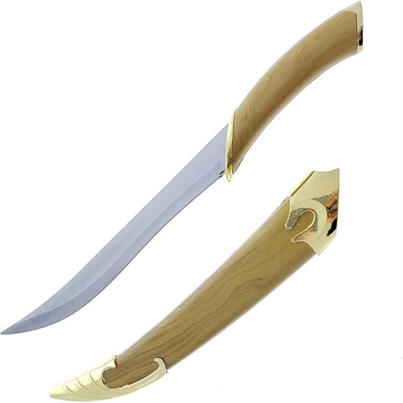 11" Elvish-Style Collectible Display Piece – Brown Finish, Ideal for Renaissance-Inspired Decor and Gifts