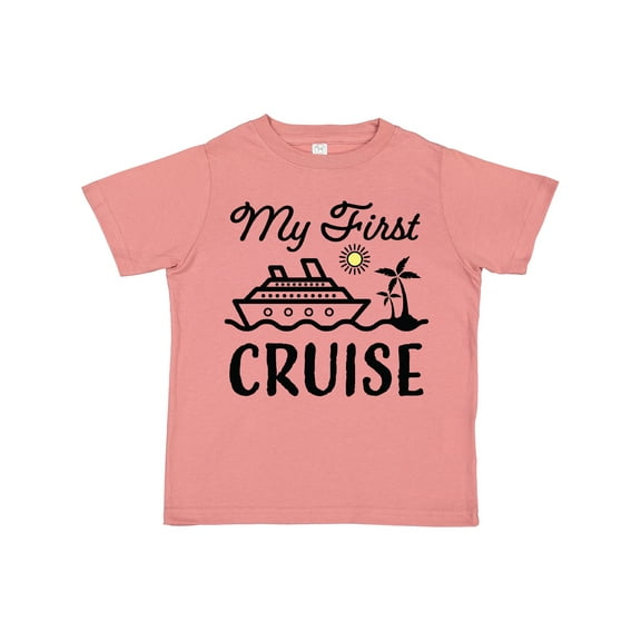 Inktastic My First Cruise with Cruise Ship and Palm Trees Boys or Girls Toddler T-Shirt