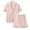 Pink, variant on SwiftWear Women's Summer Chic Striped Pajama Set - Short-Sleeve Top & Shorts Pajamas Set 2 Piece Soft Breathable, Stretchy & Elegant Loungewear for Bedroom Home