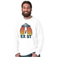 thumbnail image 5 of Aliens Exist UFO Beam Cool Believers Long Sleeve TShirt Men Women Brisco Brands L, 5 of 6