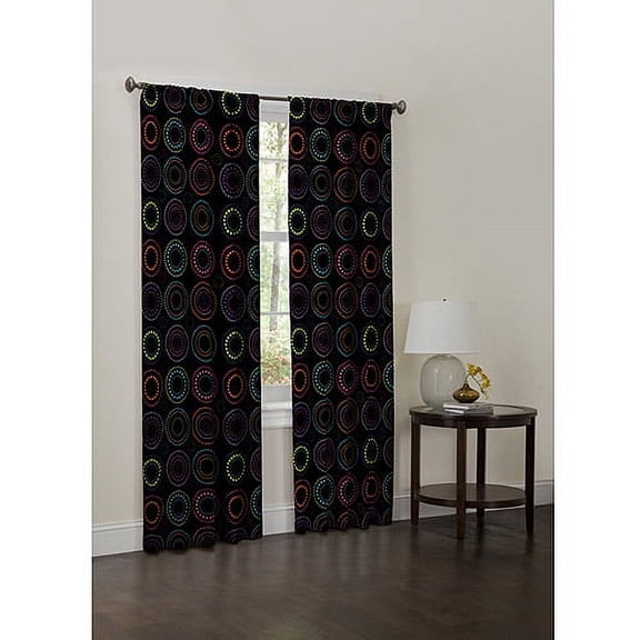 Your Zone Circle Dot Kids Bedroom Single Curtain Panel
