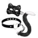 thumbnail image 2 of Conjunto de collar y cola con orejas de gato Yinane disfraz de animal decorativo Negro, 2 of 6