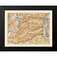 thumbnail image 2 of Baedeker 18x15 Black Modern Framed Museum Art Print Titled - Europe Swiss Italian Border Alps Switzerland Italy, 2 of 5