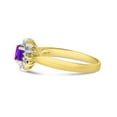 thumbnail image 4 of 10k Yellow Gold Oval Amethyst And Diamond Ring, 4 of 6