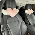 thumbnail image 4 of Jkung Car Headrest Pillow Breathable Wear-Resistant Heart Shape Neck Support Pillow Seat Back Cushion Car Interior Decoration, 4 of 8