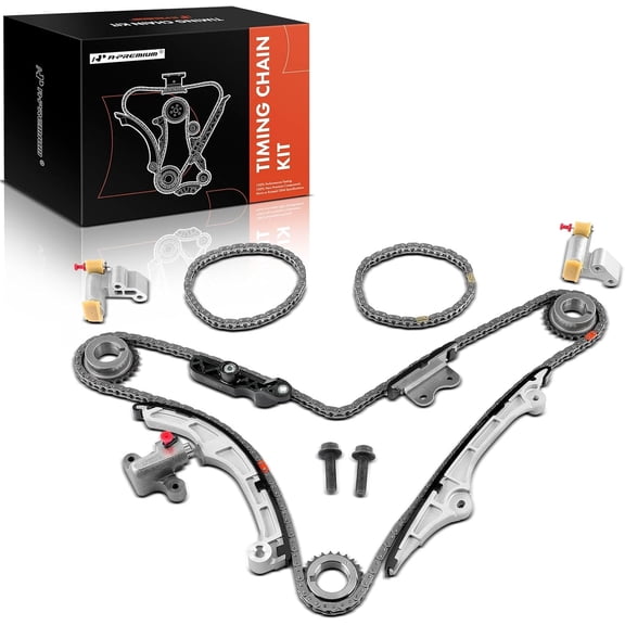 A-Premium 13PCS Engine Timing Chain Kit W/Tensioner & More [fits DOHC, 6Cyl 3.5L 3.7L] Compatible with Lincoln MKS, MKT, MKX 07-10 & Mazda CX-9, 6 & Mercury Sable & Ford Taurus, Fusion, Flex, Edge