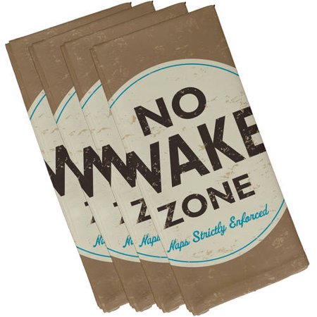 Simply Daisy 19  x 19  Nap Zone Word Print Napkins  Set of 4