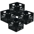 thumbnail image 1 of Open Box Ramtuff Storage Milk Crate, Plastic Organizer Box, 250lb Capacity, 1 of 9