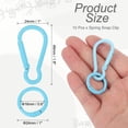 thumbnail image 2 of Uxcell 10 Pcs Clip de Resorte, Gancho de Llave de Resorte con Anillo O, Clips de Llave de Color Caramelo Multipropósito para Manualidades de Lanyard, Camping y Mochilas, Azul, 2 of 7