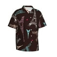 thumbnail image 2 of Easygdp Eiffel Tower Men's Hawaiian Shirts Print Lapel Short Sleeve for Beach, vacation, party, casual occasions - 3X-Large, 2 of 9