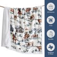 thumbnail image 6 of Hiend Accents Unisex Ranch Life Western Toile Campfire Sherpa Throw - CF2138TH-OS-DF One Size, 6 of 8