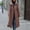 Coffee, variant on Women's Medium Length Hooded Wool Cotton Jacket Zipper Front Casual Long Sleeve Coat for Cold Weather Outings and Everyday Wear