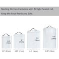 thumbnail image 2 of Nesting Canisters Sets for the Kitchen, Set of 4 Airtight White Farmhouse Canister Jars with Removable Chalkboard Labels and Marker, for Flour Sugar Coffee Tea Storage, 2 of 7