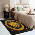 thumbnail image 3 of Sun Stars Rug & Home Decor - Celestial Rugs for Entryway, Front Door Mat Indoor Entrance, Washable Rugs, 2x3 Rug, Non Slip Soft Small Area Rug, Black and Gold Carpet & Room Decorations X-&557, 3 of 7