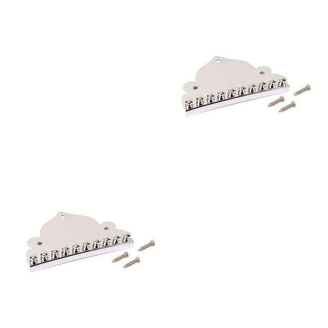 QualitChoice Mandolin Tailpiece Professional Spare Parts Fittings Metal String Fixator Universal Mandolins Component Replace Part As shown 2Set