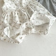 thumbnail image 6 of LYMAYTER ‌Infant Baby Girl Lightweight Romper Hat Set Sleeveless Plaid Floral Print Summer Wear One-Piece‌ 3-24M‌, 6 of 8