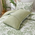 thumbnail image 6 of Dintszyayue Green Botanical 3Pcs Queen Size Quilt Set,Plants Pattern Sketch Soft Bedspread Pillowcase Adult(90"x96"), 6 of 6
