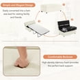 thumbnail image 4 of Miekor Furniture Twin Size Folding Ottoman Sleeper Bed with Mattress Convertible Guest Bed, White 89441, 4 of 16