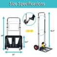 thumbnail image 7 of Takira Folding Hand Truck, Aluminum Construction with 6 inch Rubber Wheels for Moving Boxes,Delivery, 7 of 7