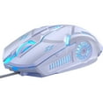 thumbnail image 4 of Gaming Mouse Wired Mouse 6D RGB Gaming Mouse Adjustable Wired Optical LED Computer Mice USB Cable Silent Mouse White, 4 of 9