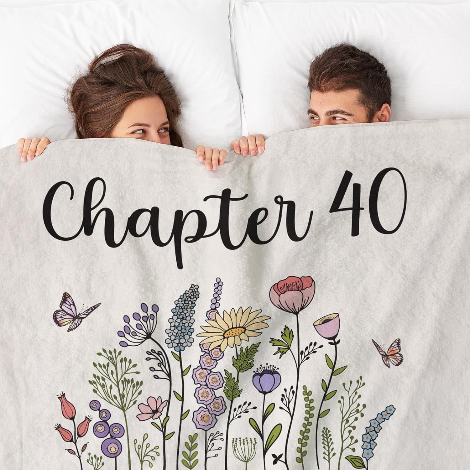 40th Birthday Gifts Women, Chapter 40 Blanket Gift for Her, 40 Year Old Birthday Gifts for Women, Friend, Sister, Mom, 1985 Bday Gift, Turning 40 Throw Blankets