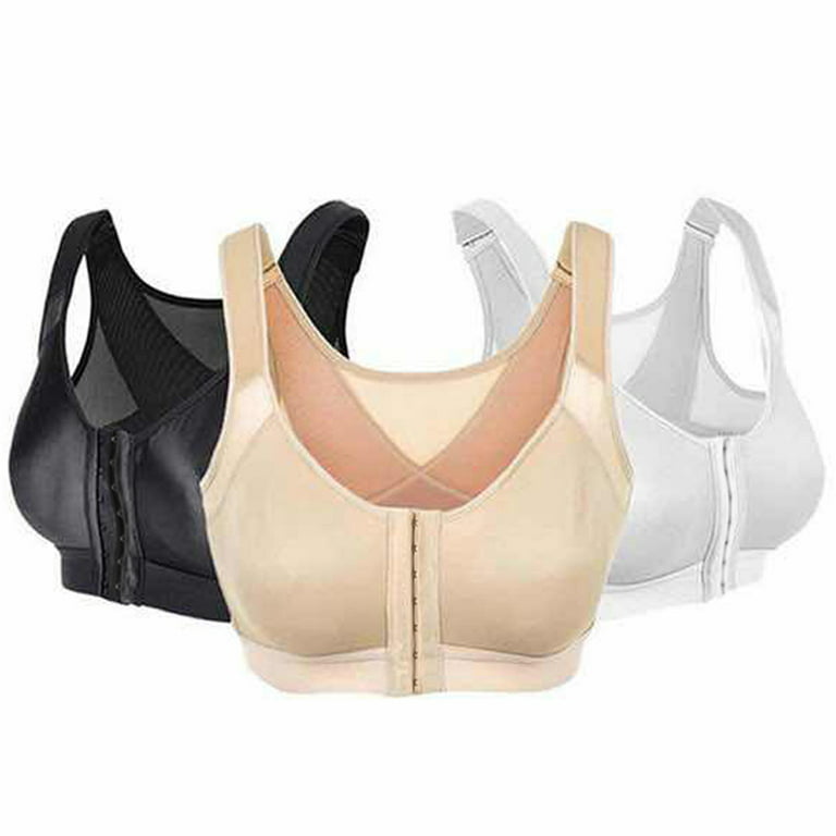 CAROOTU Women Posture Corrector Bra Wireless Back Support Lift Up Yoga Bra  Underwear 