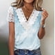 thumbnail image 1 of TaTaai Spring Summer Floral Printed Pullover Top for Women, Casual V Neck Short Sleeve Blouse with Lightweight Loose Fit Design for Daily Wear & Warm Weather Gift, 1 of 5