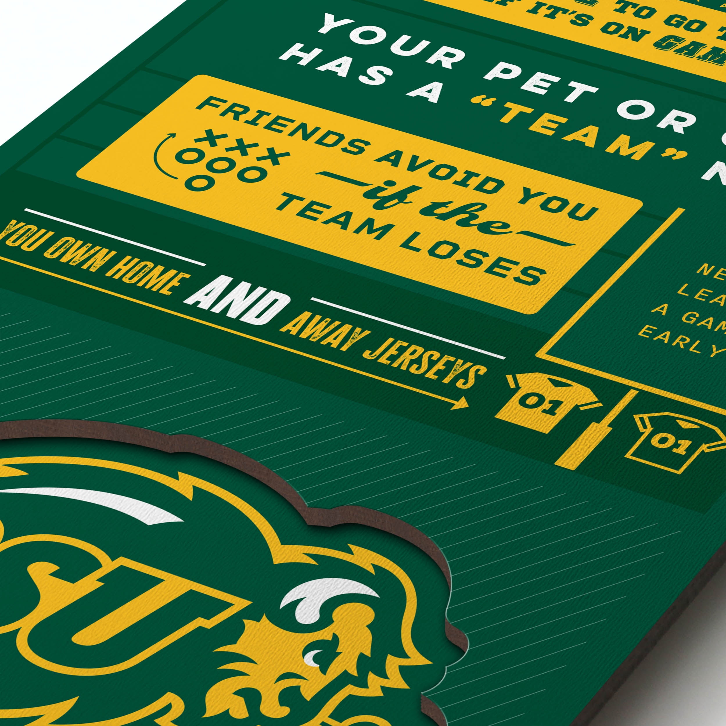 YouTheFan NCAA North Dakota State Bison 3D Top 10 Wall Art