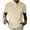 Beige, variant on Ashirexll T Shirts for Man, Big and Tall Shirts for Men, Summer Fashion Turndown Collar Short Sleeve Button T-Shirts