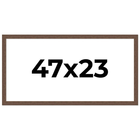 47x23 Frame Brown Distressed Barnwood Picture Frame | Rustic Farmhouse Photo Frame Includes UV