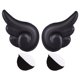 thumbnail image 1 of 2 piezas de accesorios para casco de motocicleta con alas de ángel, aptos para casco de esquí y snowboard. Negro, 1 of 7