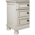 thumbnail image 5 of DeeHome Transitional Wire-Brushed White Finish 1pc Nightstand with Hidden Drawer Bun Feet Classic Bedroom Furniture, 5 of 7