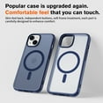 thumbnail image 6 of Allytechgroup iPhone 15 Plus Case with Screen Protector, Compatible with Magsafe Transparent Matte Back Cover Anti-Scratch Drop Protective Phone Case for Apple iPhone 15 Plus, Blue, 6 of 7