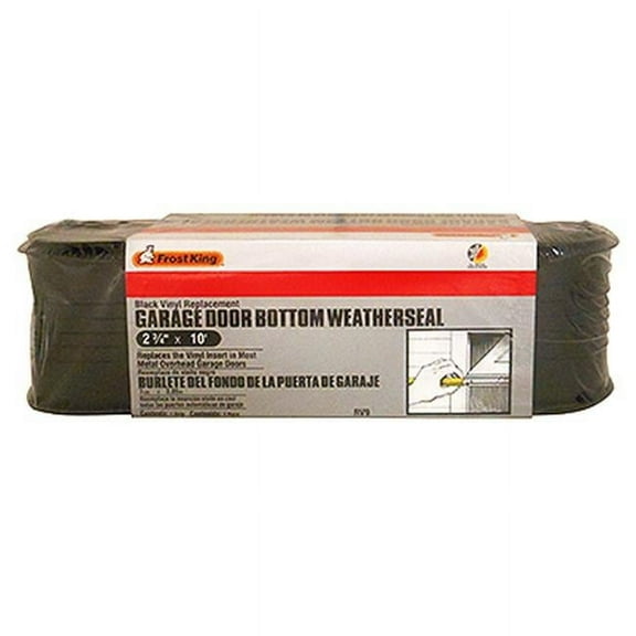 Thermwell RV9 2.75 in. x 10 ft. Garage Door Bottom Weather Seal - Black