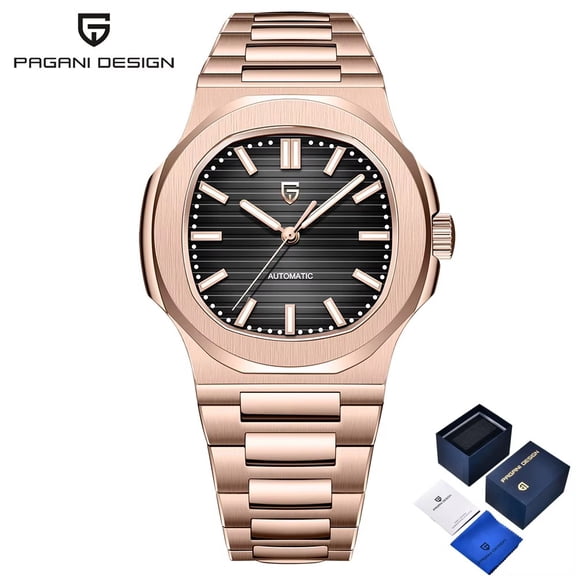 2026 New PAGANI DESIGN Rose Gold Men's Watches Luxury Automatic Watch Men Mechanical Wristwatch AR Sapphire Waterproof Luminous