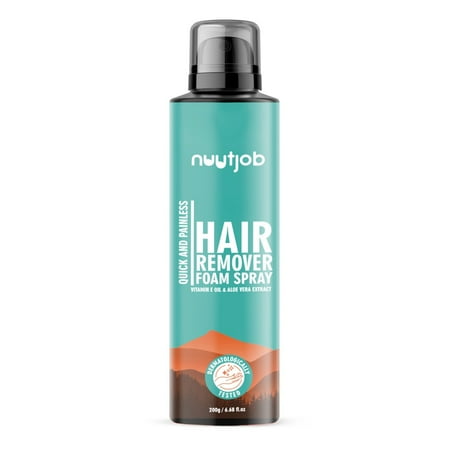 Nuutjob Hair Removal Foam Spray 200 gm, Dermatologically Tested, Quick-Easy & Painless Hair Removal, Aloe Vera Extract, All Skin Types, Unisex Adult