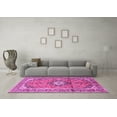 thumbnail image 3 of Ahgly Company Indoor Square Medallion Pink Traditional Area Rugs, 6' Square, 3 of 4