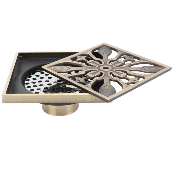 Floor Strainer,10x10cm Floor Drain Antique Floor Drain Drainage System Versatile Functionality