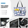 thumbnail image 3 of Kdxio Cute White Rabbit for Beach Bag for Women Large Beach Tote Bag Waterproof Sandproof Swim Bag with Zipper Pockets Beach Vacation Travel, 3 of 7