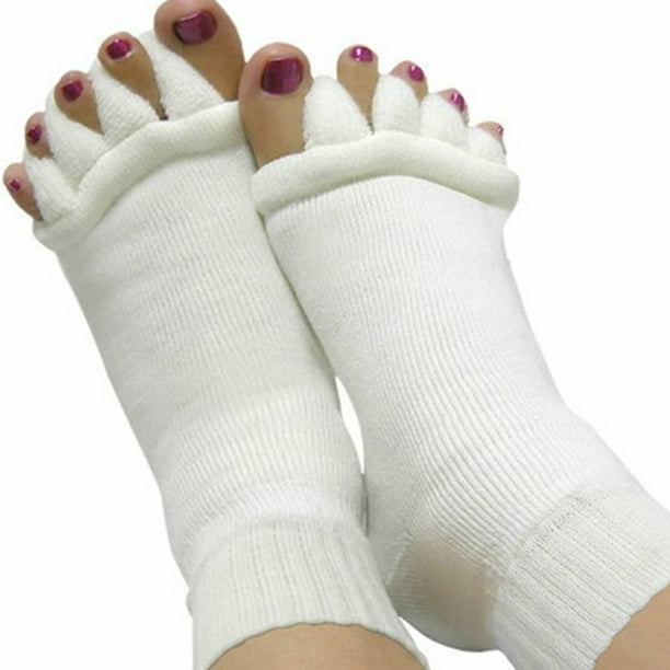 Its All Goods Women's Massaging Toe Separator Socks White Walmart