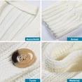 thumbnail image 5 of 1pcs-knitted sweater cardigan-off-white-L, 5 of 5