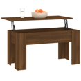 thumbnail image 2 of vidaXL Coffee Table Brown Oak 101x49x52 cm Engineered Wood, 2 of 5