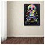 Trademark Fine Art "Skull and Guns" Canvas Art by Dean Russo
