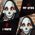 thumbnail image 4 of Decoración de Halloween HOMCOM de 130 cm: Grim Reaper tocando guitarra, 4 of 9
