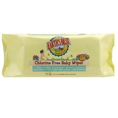 Earth's Best Chlorine Free Baby Wipes Refill (72 count)