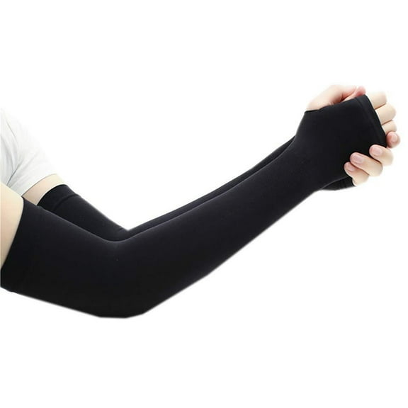 3 Pairs Arm Sun Sleeves Cooling Arm Sleeves Cover UV Sun Protection Driving Arm Sleeves with Thumb Holes