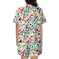 thumbnail image 6 of Fotbe Colorful Spots Print Pajama Set for Women 2 Piece Loungewear Short Sleeve Tops and Shorts Set Soft Sleepwear-Large, 6 of 7