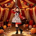 thumbnail image 2 of Girls Halloween Dress Court Clown Style Girls Dress For Halloween Circus Themed Stage Performances Carnival Wear, 2 of 3