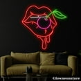 thumbnail image 4 of Glowneon Sexy Lips Neon Sign, Sexy Mouth Led Sign, Cherry Neon Light, Fruit Shop Decor, 4 of 5
