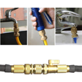 thumbnail image 3 of 5-Piece Set of Garden Hose Brass Quick Connectors GHT Threaded Connection Accessories Water Pipe Leak-Free Connectors, 3 of 7